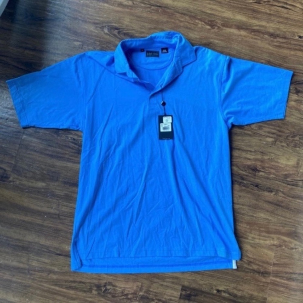 Bobby Jones Cabana Blue Polo Shirt Size Large New